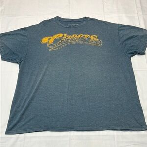 Cheers Graphic Men's Blue T-Shirt